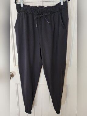 Lululemon Studio Jogger Pants Size 10 Black Drawstring Elastic Waist